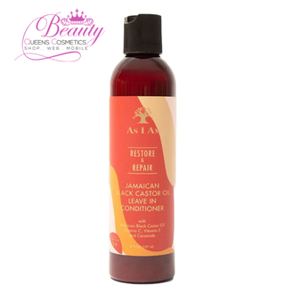 AS I AM Restore & Repair Jamaican Black Castor Oil Leave-In Conditioner 237ml | Moisturize & Detangle