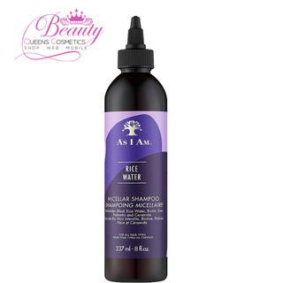 AS I AM Rice Water Micellar Shampoo 237ml | Cleanses, Moisturizes & Strengthens Hair