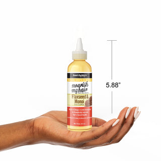 aunt jackies flaxseed monoi growth hair oil 4oz nourish strengthen scalp care reduces breakage adds shine