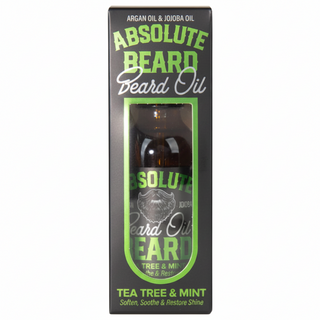 Absolute beard oil tea tree mint 60ml softens soothes and restores shine facial hair care