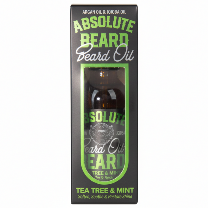 Absolute Beard Oil Tea Tree & Mint 60ml | Soften, Soothe & Restore Shine