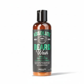 Absolute beard wash mint eucalyptus 200ml clarifies refreshes cleans facial hair and skin