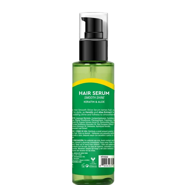 Absolute Hot Smooth Shine Hair Serum 120ml | Keratin & Aloe Frizz Control