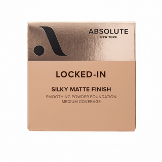 absolute new york locked in powder foundation matte finish buildable coverage smooth skin makeup