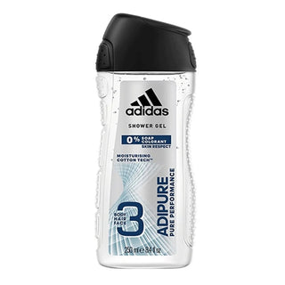 adidas adipure pure performance shower gel 250ml gentle hydrating body wash