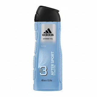 adidas after sport 3in1 shower gel 400ml for body hair face hydrating wash