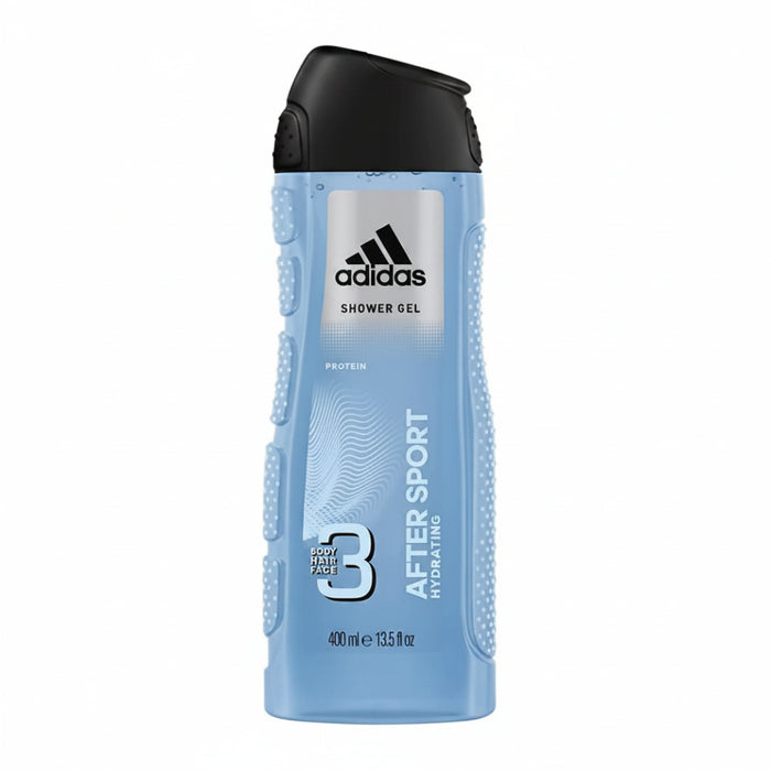 Adidas After Sport 3in1 Shower Gel 400ml | Body Hair Face Hydrating Wash