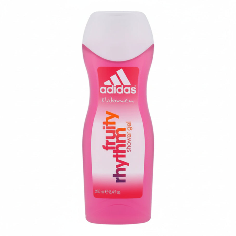 adidas fruity rhythm shower gel 250ml for refreshing fruity scent and gentle skin cleansing

