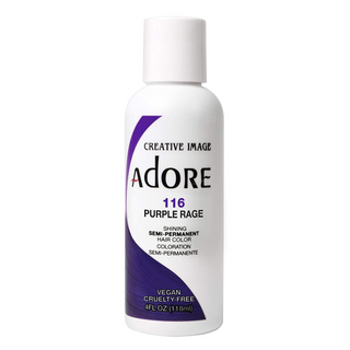 Adore Semi-Permanent Hair Color 116 Purple Rage 118ml | Vibrant Long-Lasting Hair Dye