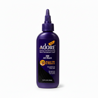 adore plus semi permanent hair color 398 jet black glossy intense ammonia free dye