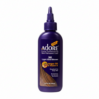 adore plus semi permanent hair color 360 light gold brown warm radiant shine ammonia free dye