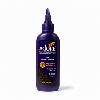 adore plus semi permanent hair color 378 mocha brown rich smooth shine ammonia free dye