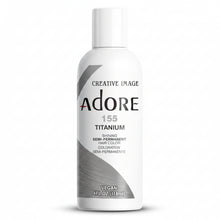 adore 155 titanium semi permanent hair color 118ml conditioning hair dye with cool metallic grey tones and glossy shine for soft modern hair