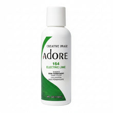 adore 164 electric lime semi permanent hair color 118ml conditioning hair dye with neon lime green tones and glossy shine for soft electric hair