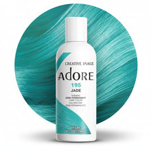 adore 195 jade semi permanent hair color 118ml conditioning hair dye with rich jade green tones and glossy shine for soft vibrant hair