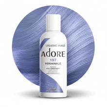 adore 197 periwinkle semi permanent hair color 118ml conditioning hair dye with soft blue purple pastel tones and glossy shine for smooth vibrant hair