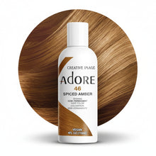 adore 46 spiced amber semi permanent hair color 118ml conditioning hair dye with warm amber tones and glossy shine for soft vibrant hair