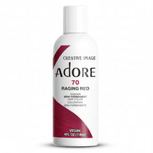 adore 70 raging red semi permanent hair color 118ml conditioning hair dye with intense fiery red tones and glossy shine for soft vibrant hair