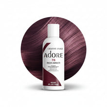 adore 78 rich amber semi permanent hair color 118ml conditioning hair dye with warm amber golden tones and glossy shine for soft vibrant hair
