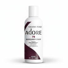 adore 79 burgundy envy semi permanent hair color 118ml conditioning hair dye with rich burgundy tones and glossy shine for soft vibrant hair