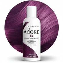 adore 85 burgundy bliss semi permanent hair color 118ml conditioning hair dye with rich burgundy wine tones and glossy shine for soft vibrant hair