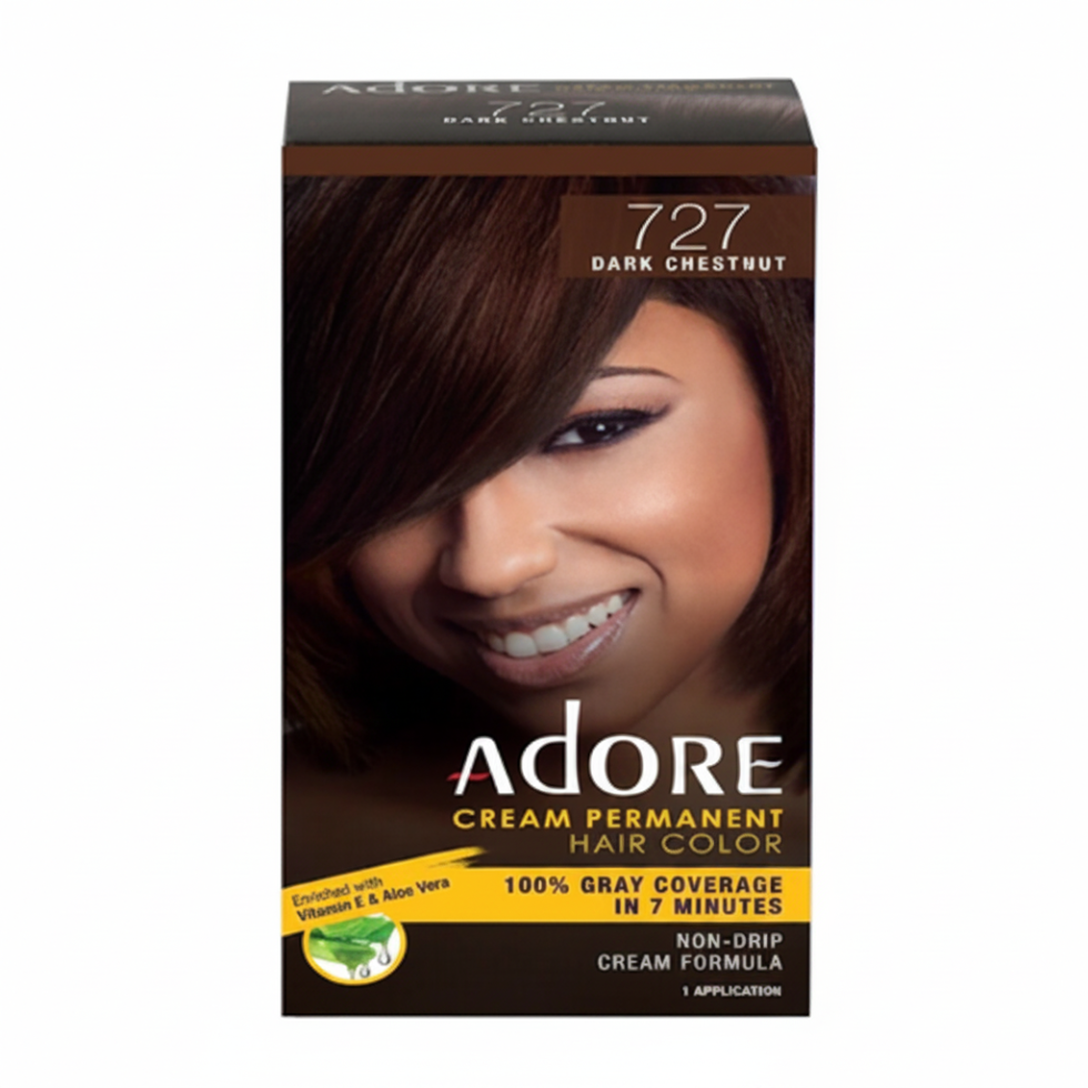 adore dark chestnut cream permanent hair color rich brown gray coverage long lasting shiny hair dye product