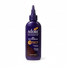 adore plus 374 dark red brown semi permanent hair color 100ml conditioning hair dye with deep red brown tones and glossy shine for soft manageable hair