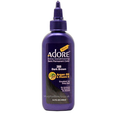 adore plus 388 dark brown semi permanent hair color 100ml conditioning hair dye with deep dark brown tones and glossy shine for soft manageable hair