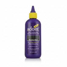 adore plus 394 velvet black semi permanent hair color 100ml conditioning hair dye with deep velvet black tone and glossy shine for soft manageable hair