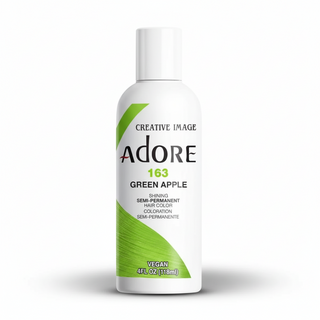 adore semi permanent hair color 163 green apple 118ml vibrant bold green conditioning shiny smooth hair dye product