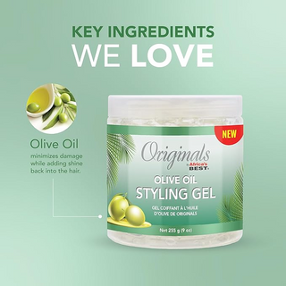 Originals Africa's Best Olive Oil Styling Gel 9oz | Strong Hold & Healthy Shine