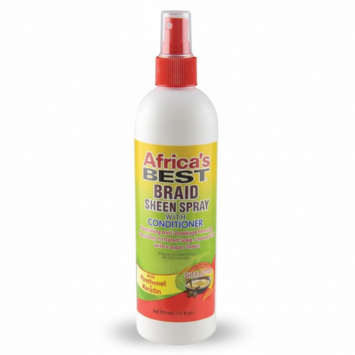 africas best braid sheen spray with conditioner 355ml moisturizing braid care spray for shiny soft refreshed and healthy braids and scalp care