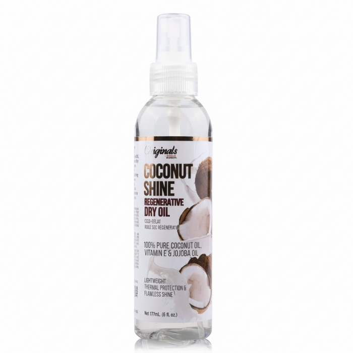 africa's best coconut shine regenerative dry oil 177ml smooth protect hair