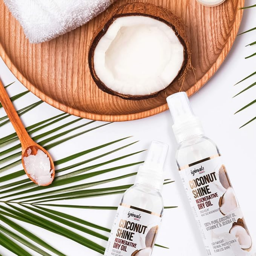 africa's best coconut shine regenerative dry oil 177ml smooth protect hair