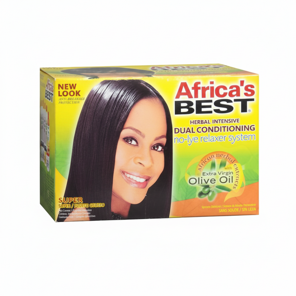 africa's best herbal no lye relaxer system super formula 1 application straight conditioned hair