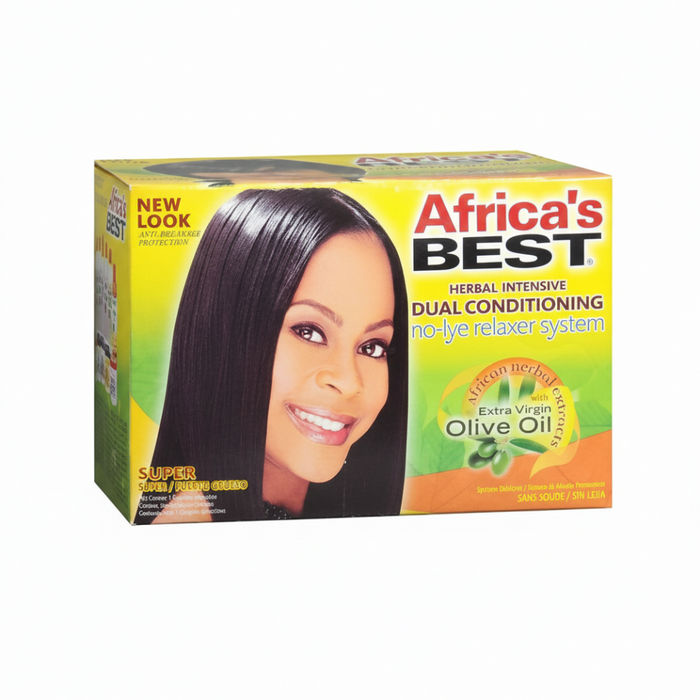 africa's best herbal no lye relaxer system super formula 1 application straight conditioned hair