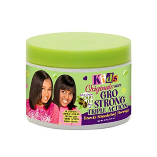 africas best kids organics gro strong triple action hair growth treatment strengthens nourishes scalp soft shiny manageable hair