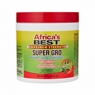 africas best maximum strength super gro hair scalp conditioner growth treatment strengthening moisturizing soft shiny healthy hair care conditioner