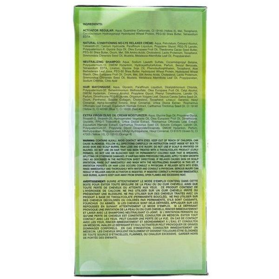 africas best olive oil conditioning relaxer kit regular strength hair straightening system smooth shiny hair