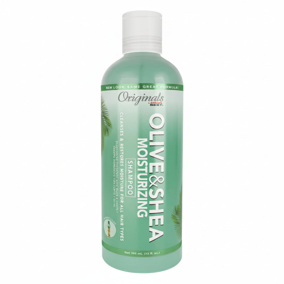 africa's best olive & shea moisturizing shampoo 355ml hydrate strengthen promote hair growth