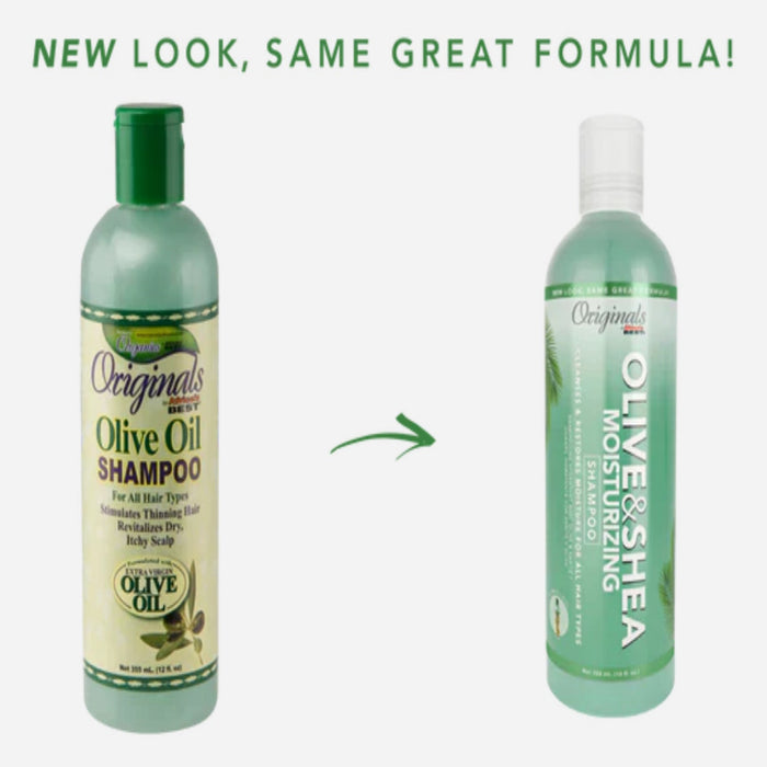 Africa's Best Olive & Shea Moisturizing Shampoo 355ml | Hydrate, Strengthen & Promote Hair Growth