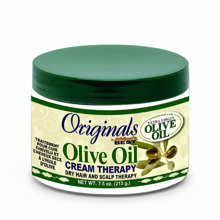 africa's best organics olive oil cream therapy 213g moisturize repair hair