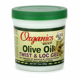 africas best organics olive oil twist loc gel strong hold styling gel defines twists locs frizz control shiny non flaking hair styling gel 426g