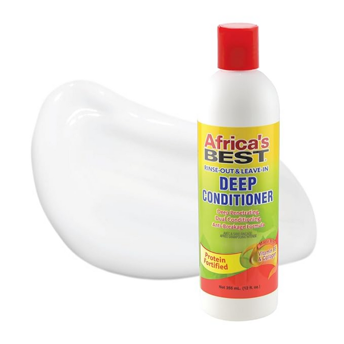 africa's best rinse out & leave-in deep conditioner 355ml hydrate strengthen hair