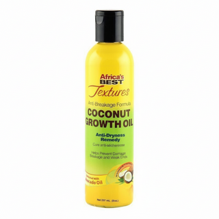 africa's best textures anti-breakage coconut growth oil 237ml strengthen grow hair