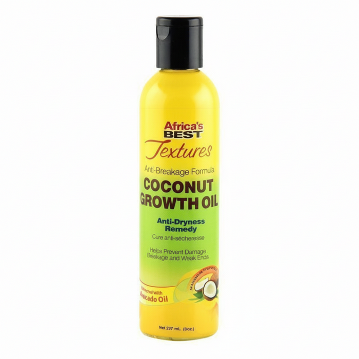 africa's best textures anti-breakage coconut growth oil 237ml strengthen grow hair