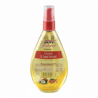 africa's best textures vitamin-rich coconut & sweet almond growth oil 148ml healthy hair