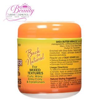 African Pride Shea Miracle Silky Edges Anti-Frizz Conditioning  Gel 170g  for Smooth, Defined Hair