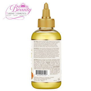 African Pride Moisture Miracle Strengthen & Protect 5 Essential Oils With Vitamin 4oz- Shine, Protection, and Growth- Argan, Castor, Grapeseed, Coconut, and Olive Oil