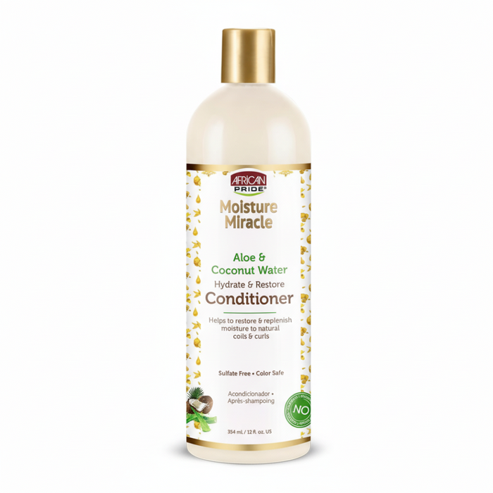 African Pride Aloe & Coconut Water Conditioner – 12oz Hydrate & Restore